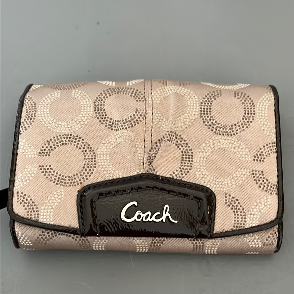 Coach Tan and Black Women's Wallet